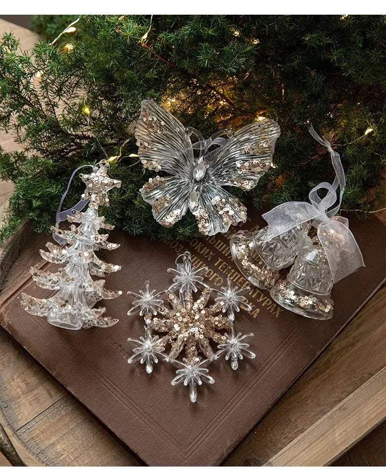 Sparkling Snowflake Acrylic Pendant Decor for Christmas - Image 22