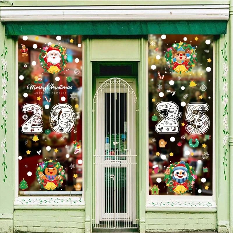Festive Double-Sided Christmas Window Stickers - Image 8