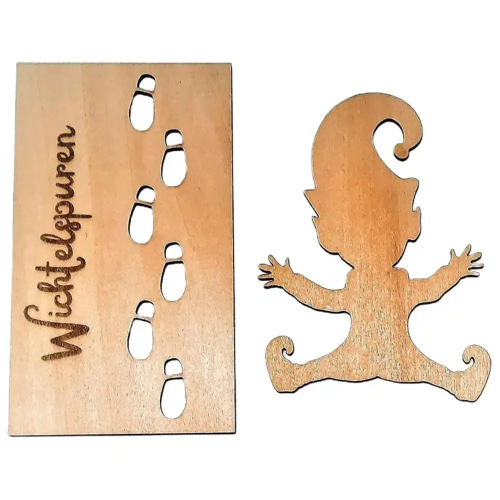 Wooden Gnome Footprint Stencil for Christmas Decor - Image 10