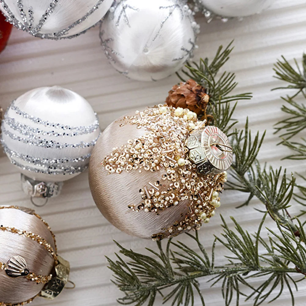 Elegant 9-Piece Wine Red Christmas Ball Ornaments - Image 16