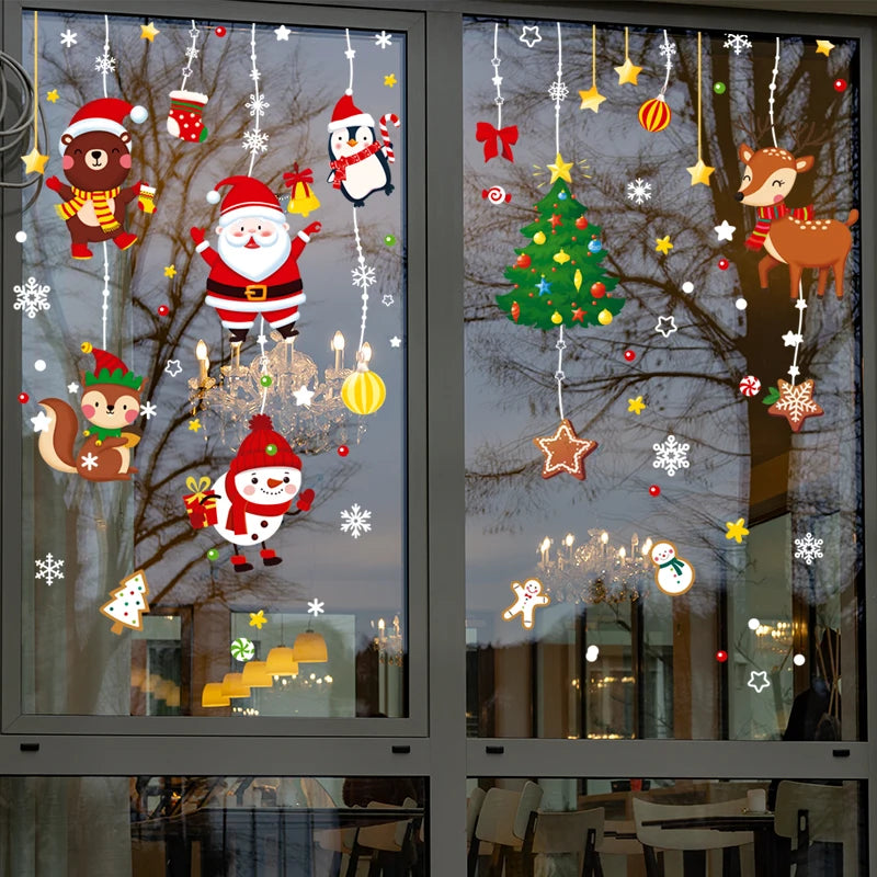 Double-Sided Christmas Window Stickers for Festive Decor - Image 20