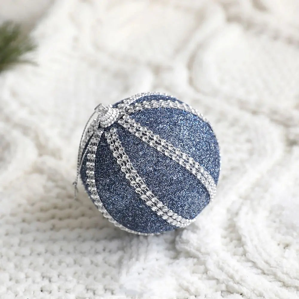 Elegant Blue Shatterproof Christmas Sequin Ornaments - Image 18