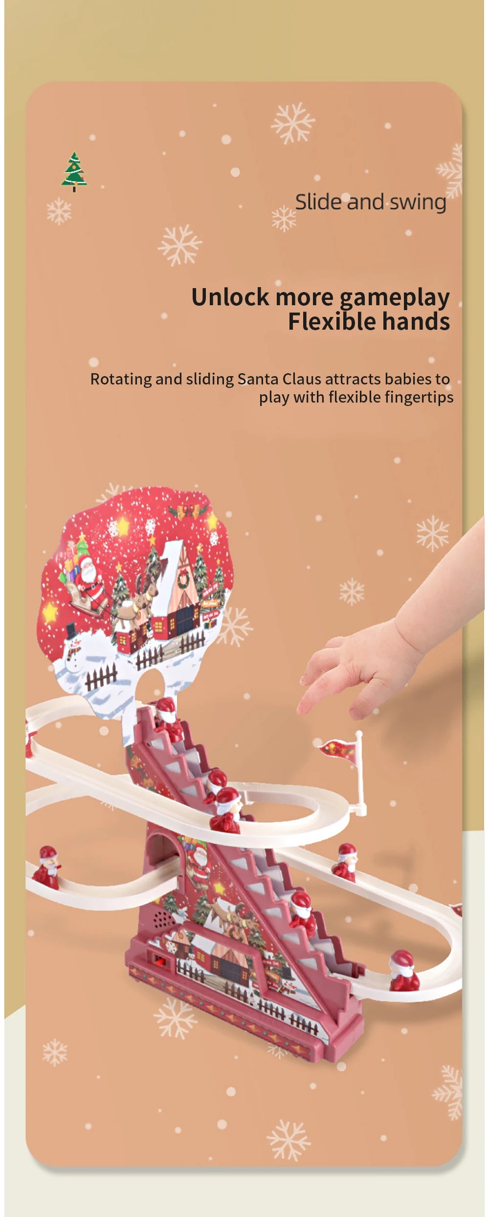 Santa Claus Electric Climbing Ladder Ornament - Image 11