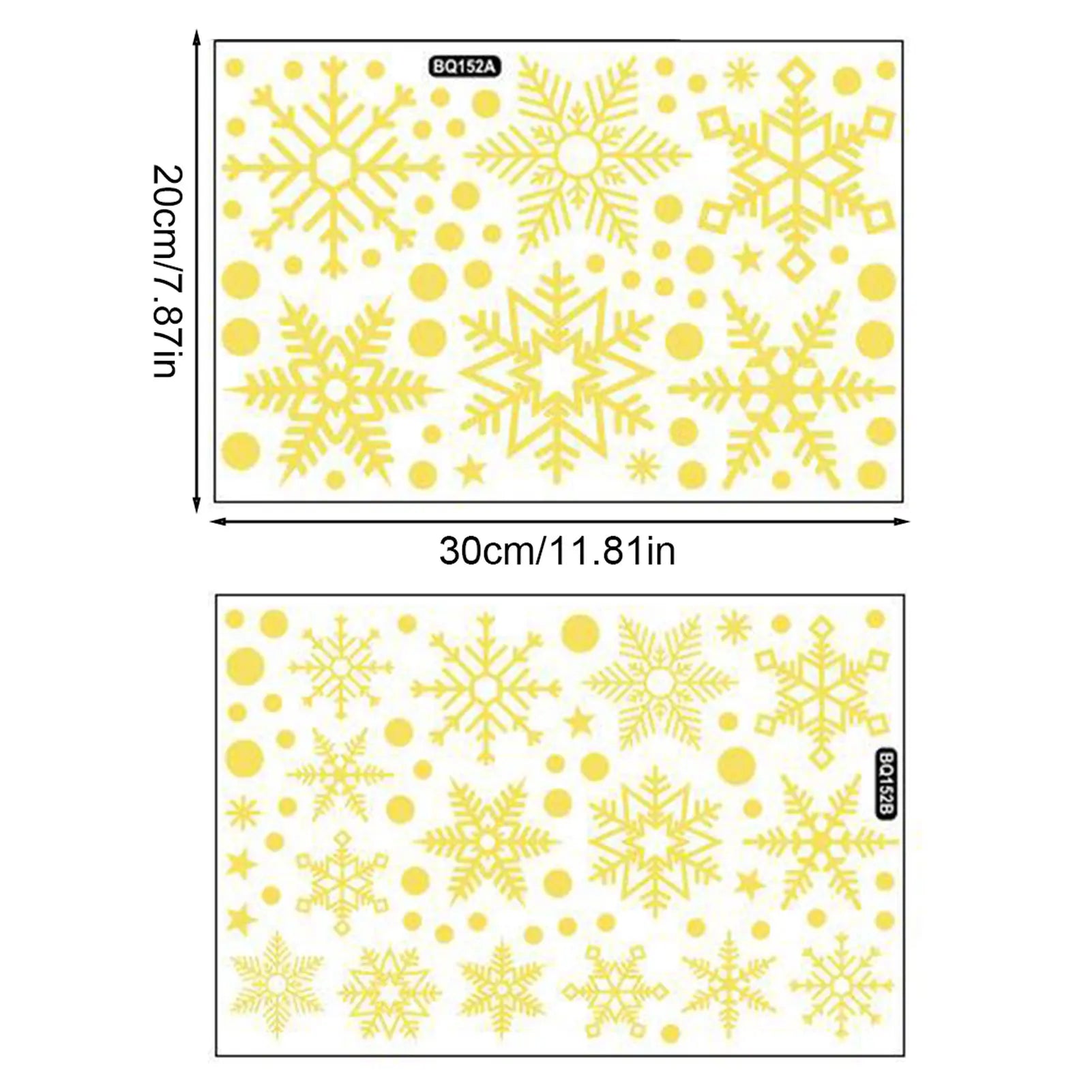 Golden Snowflake Window Clings for Christmas Decor - Image 6
