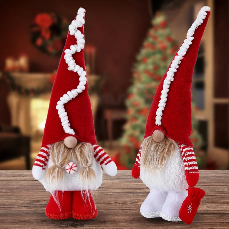 Whimsical Plush Gnome Hanging Ornament for Christmas - Image 9