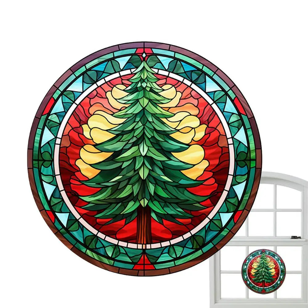 Festive Pine Tree Window Clings for Christmas - Image 7