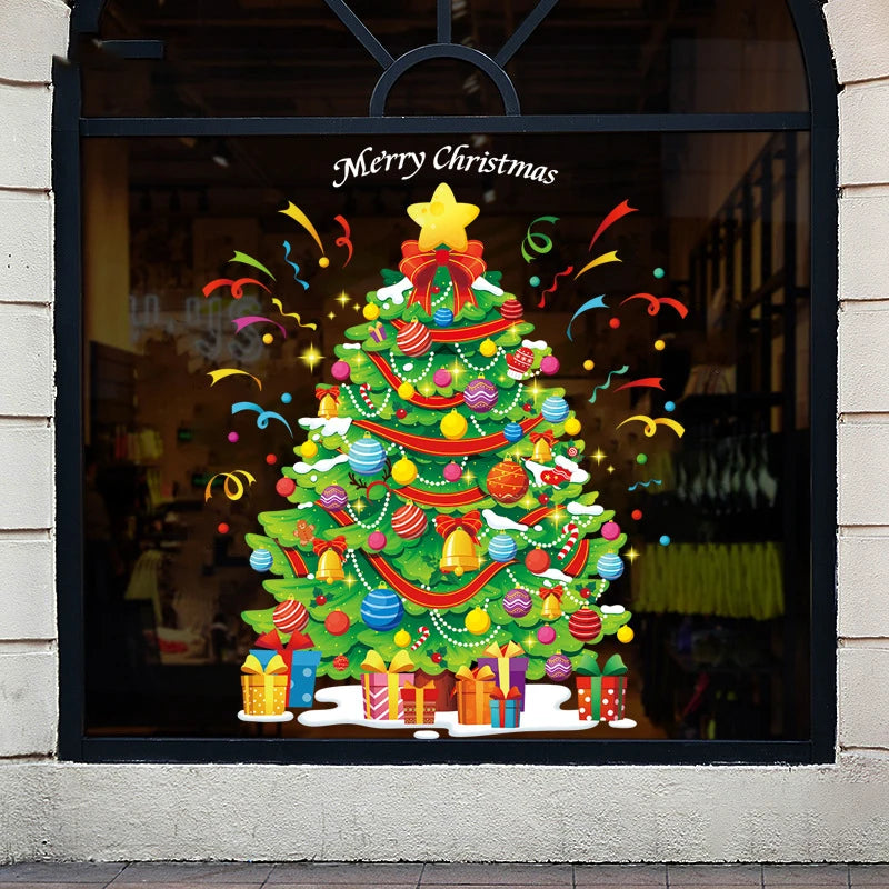 Festive Santa Claus Window Clings for Christmas Cheer - Image 5
