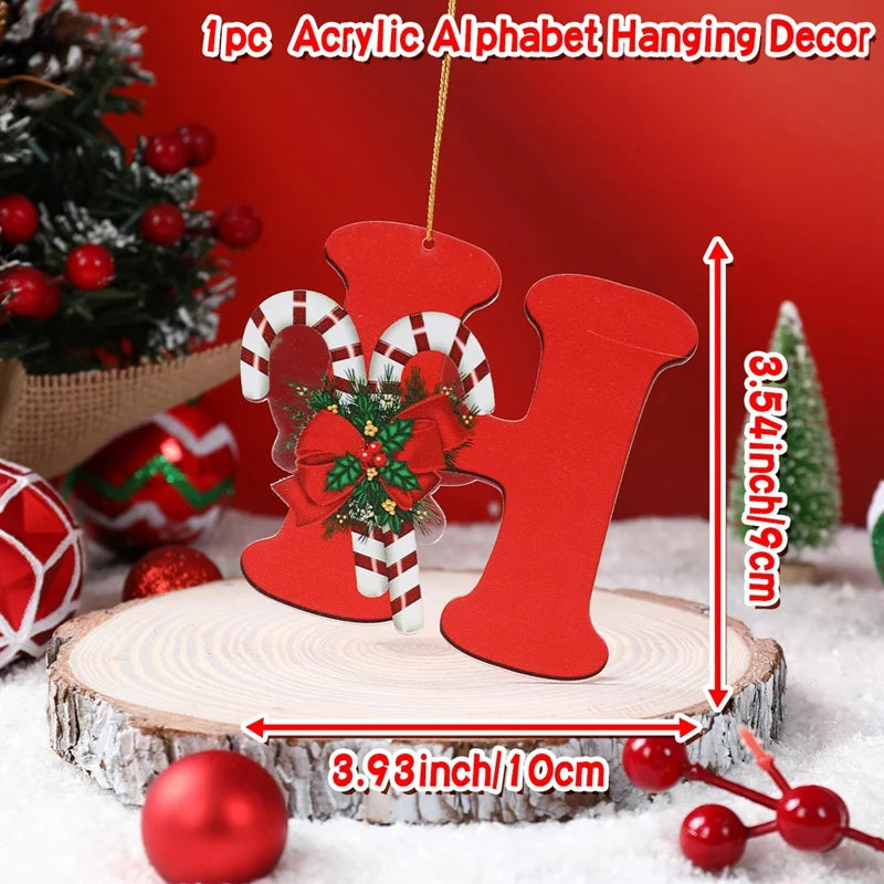 Customizable Acrylic Christmas Letter Ornaments - Image 29