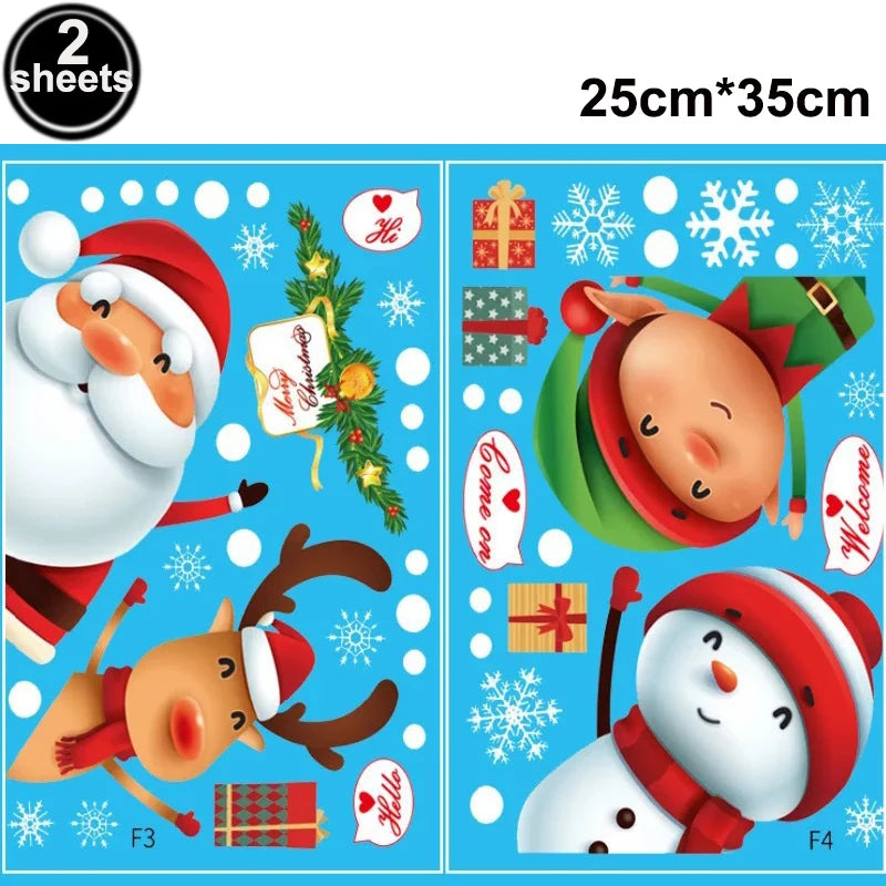 Festive Snowflake & Santa Window Clings - Image 6