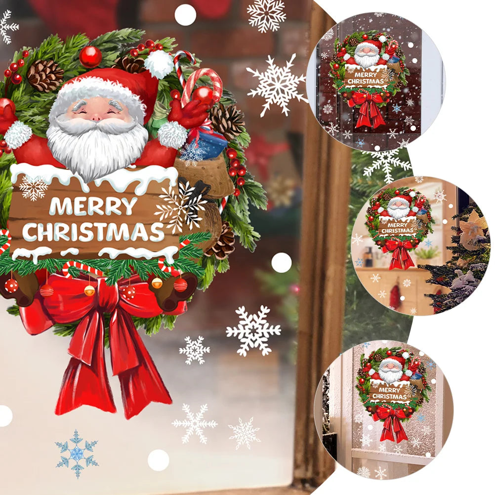 Santa Claus Snowflake Christmas Window Decor Stickers - Image 6