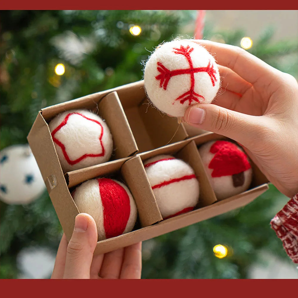 Festive Wool Felt Ball Christmas Decorations DIY - Image 26