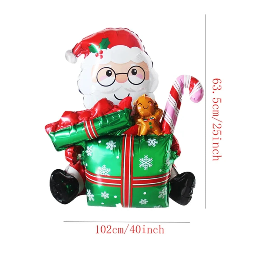 Festive Christmas Balloon Decor: Tree, Santa & Friends - Image 9