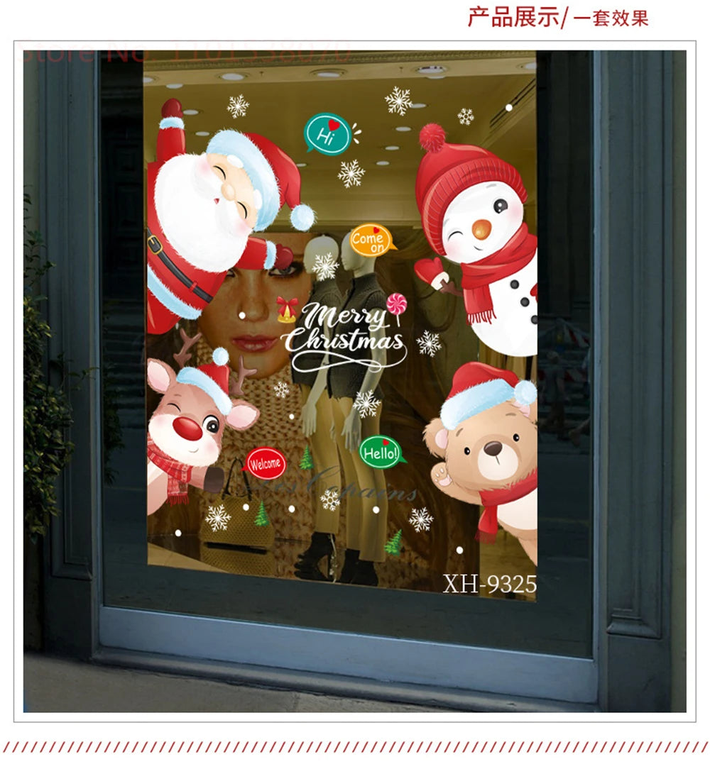 Removable Santa Claus & Christmas Tree Wall Stickers - Image 55
