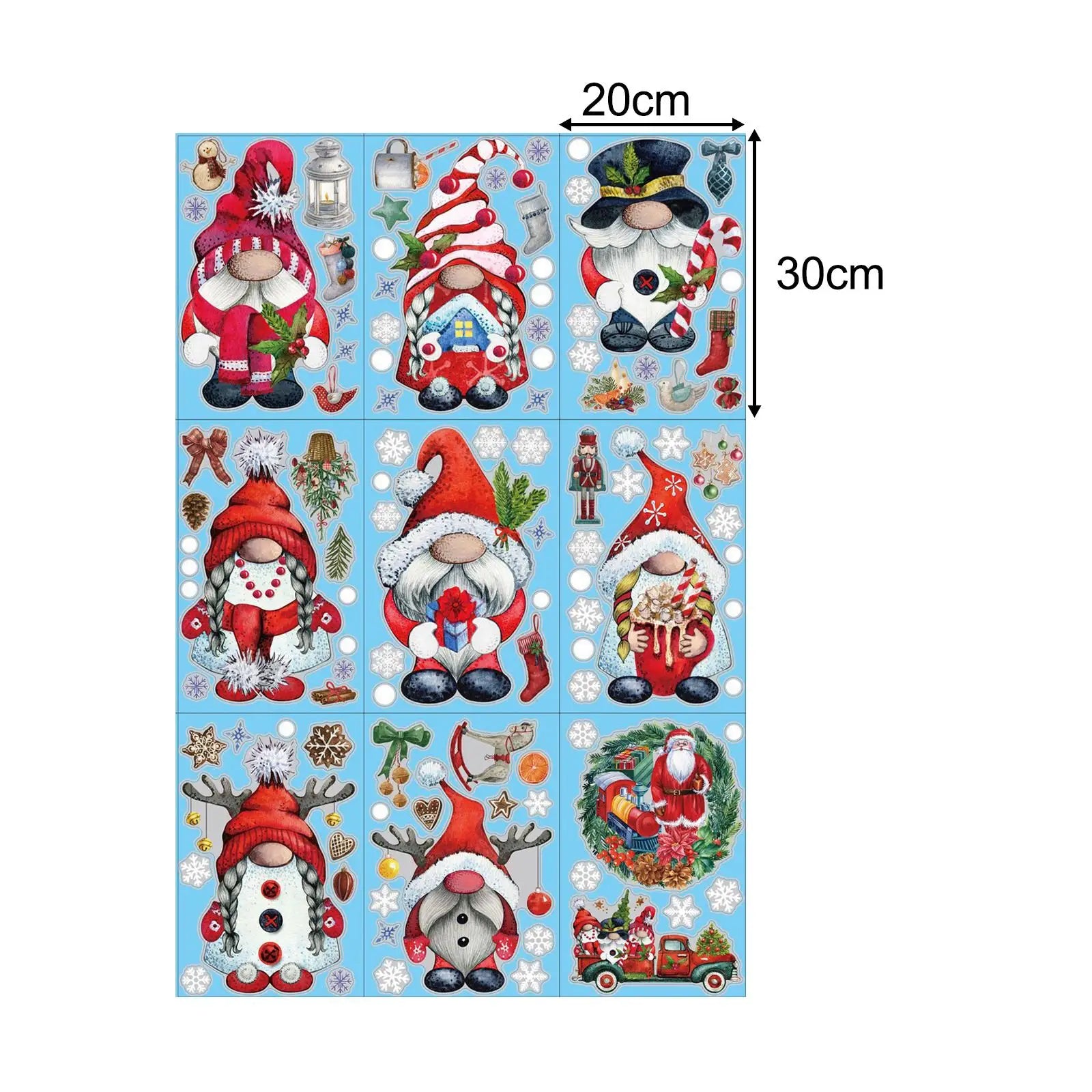 Festive Gnome Window Clings for Christmas Cheer - Image 6