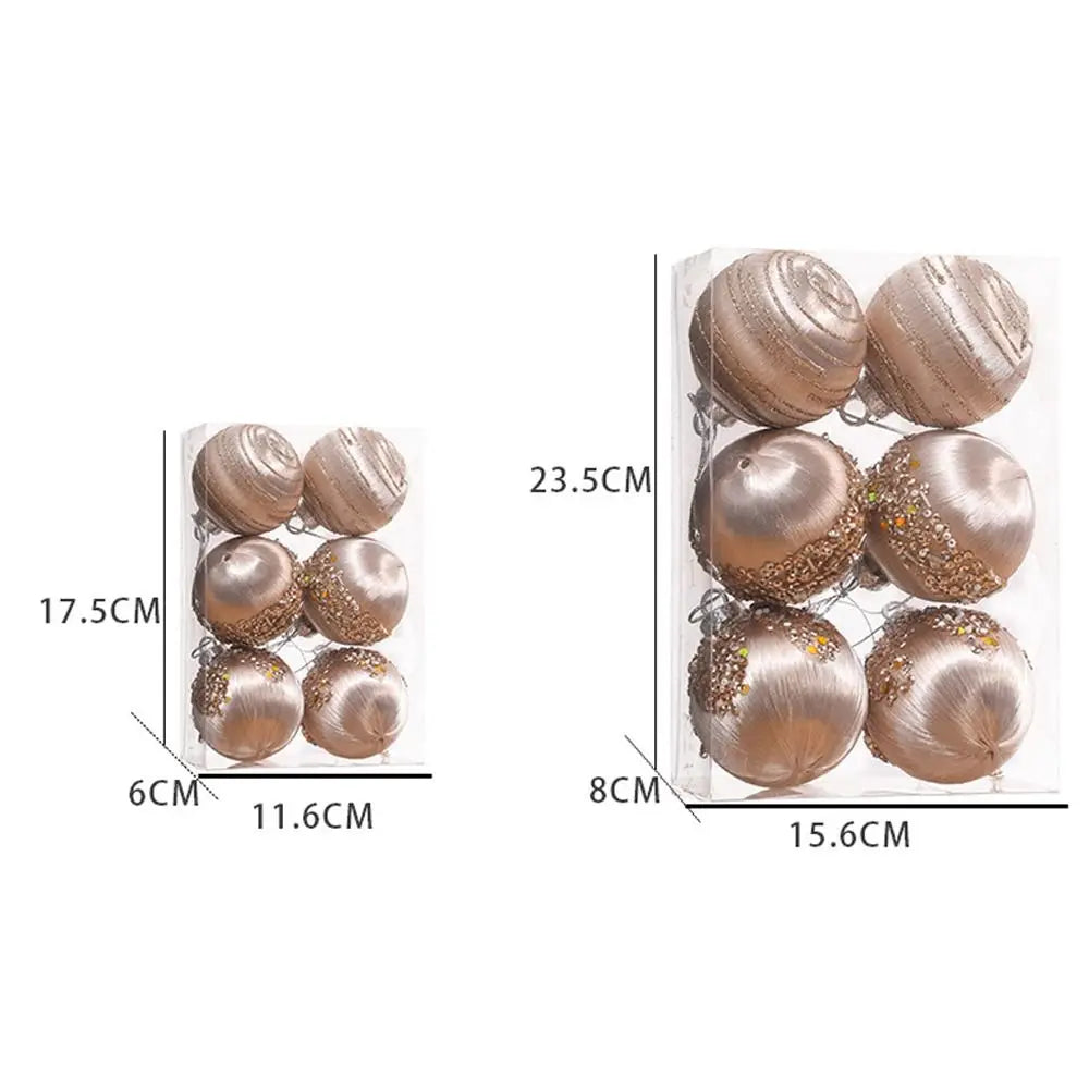 Elegant Reusable Velvet Christmas Ball Ornaments - 6 Pack - Image 10