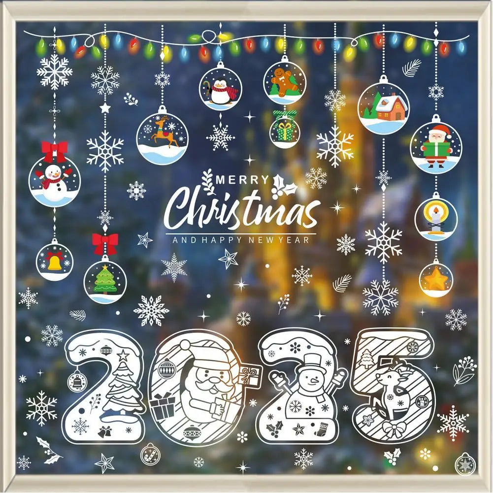 Festive Stained Glass Window Clings for Christmas - Image 7