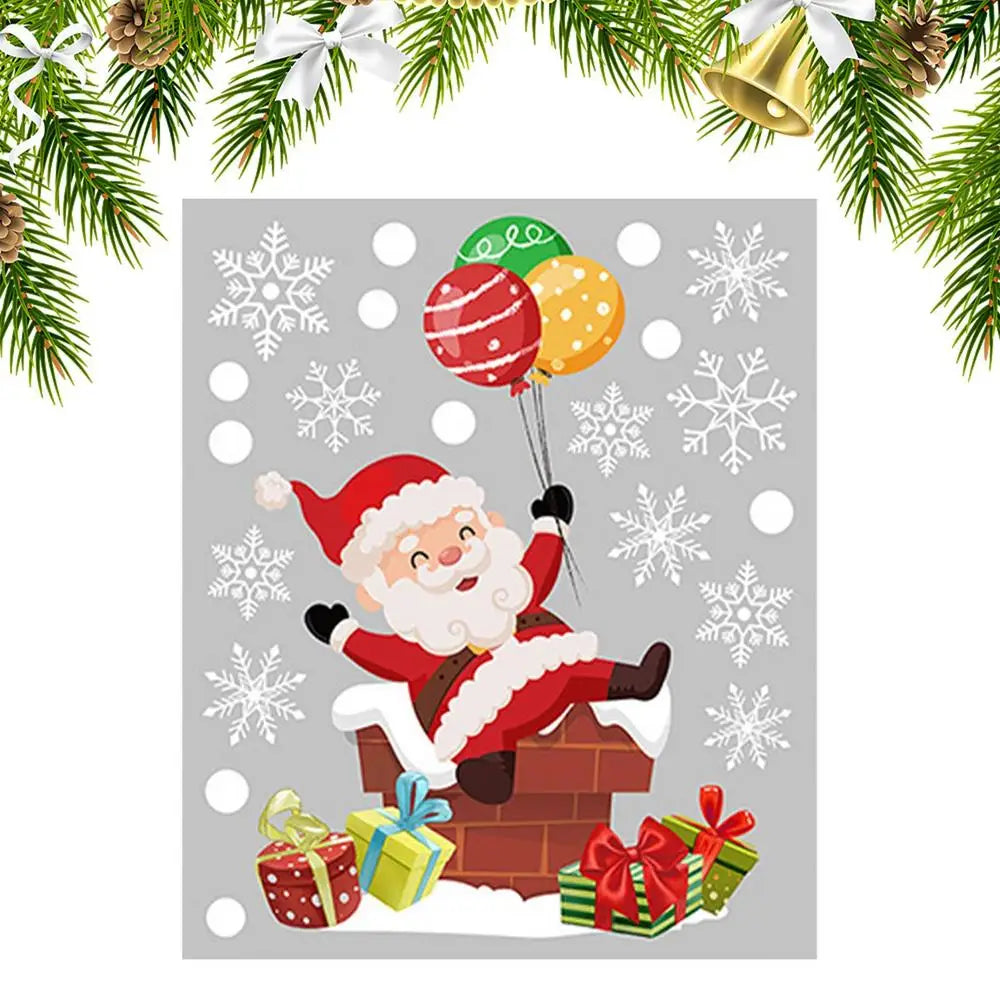 Festive Santa Claus & Snowflake Window Clings - Image 13