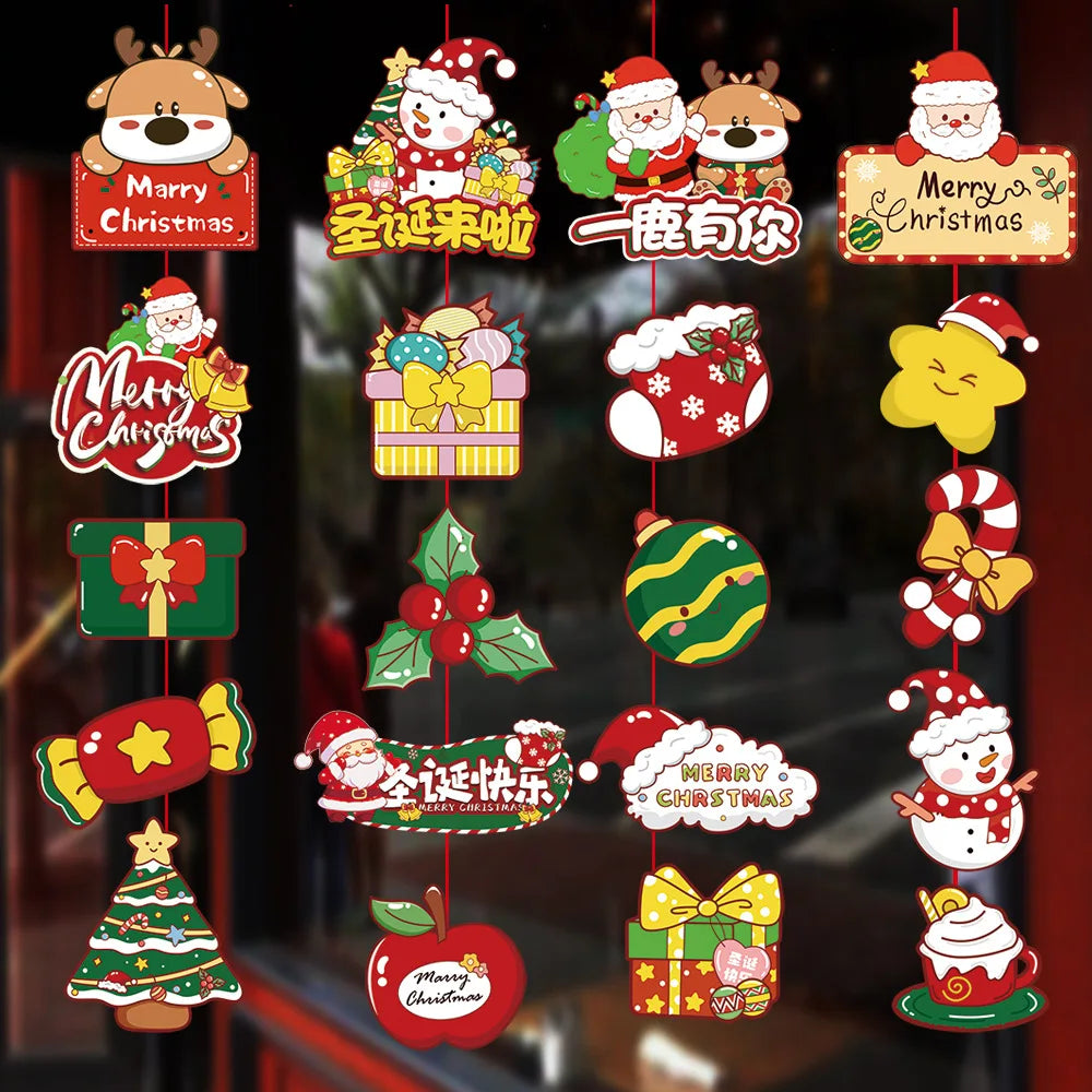 Festive Christmas Window Clings: Snowflakes & Santa - Image 13