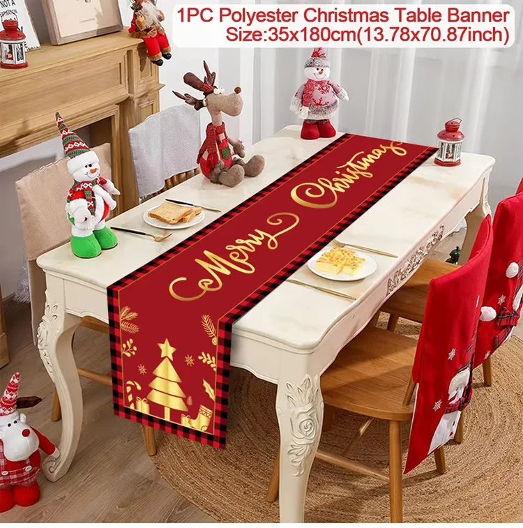 Festive Merry Christmas Table Runner for Holiday Cheer - Image 43