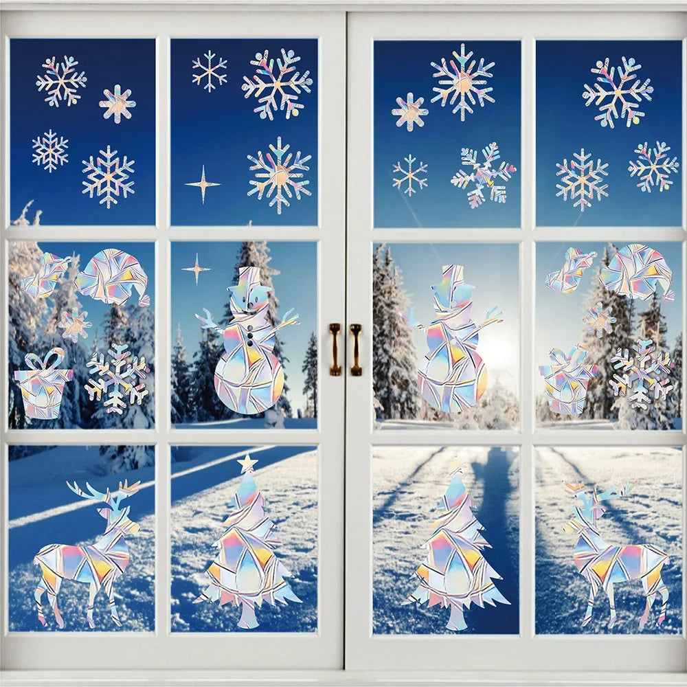 Festive Snowflake Window Film - Removable Xmas Cling - Image 3