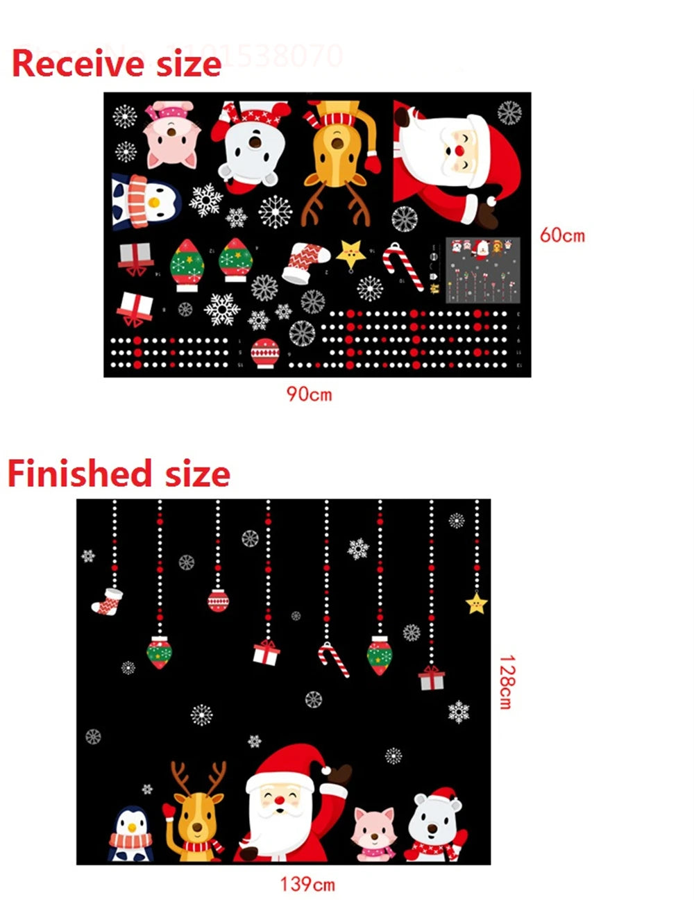 Removable Santa Claus & Christmas Tree Wall Stickers - Image 19