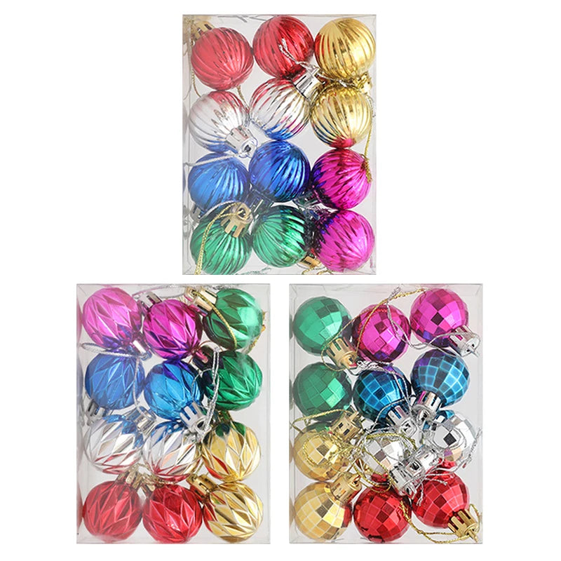 Colorful 12pcs Mini Christmas Ball Ornaments - Image 7