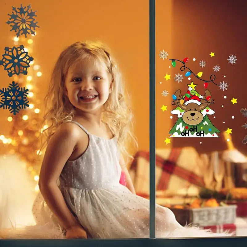 Festive Santa & Reindeer Window Clings - Waterproof! - Image 3