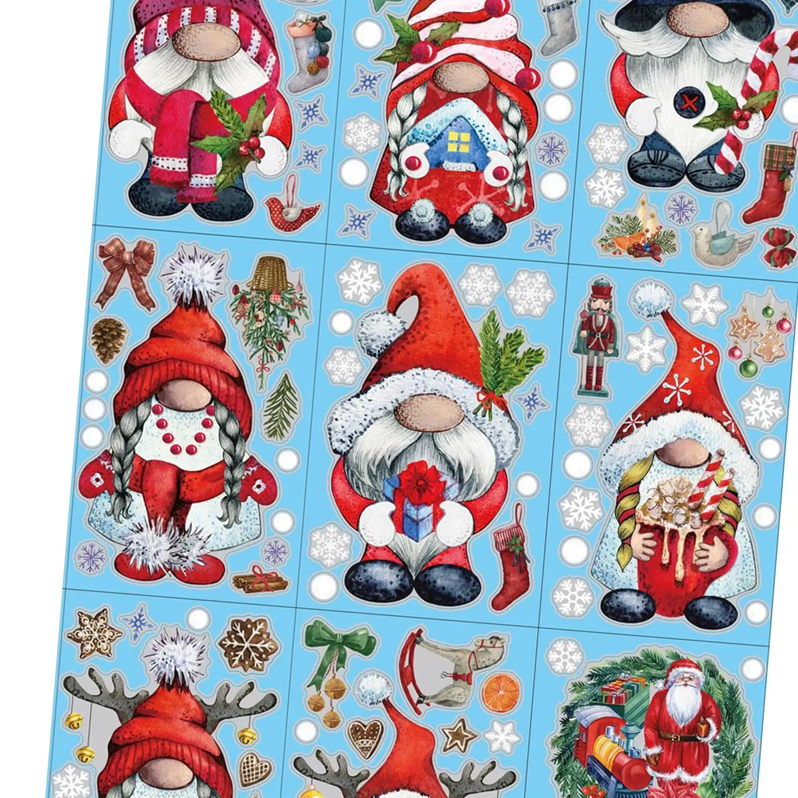 Festive Gnome Window Clings for Christmas Cheer - Image 5