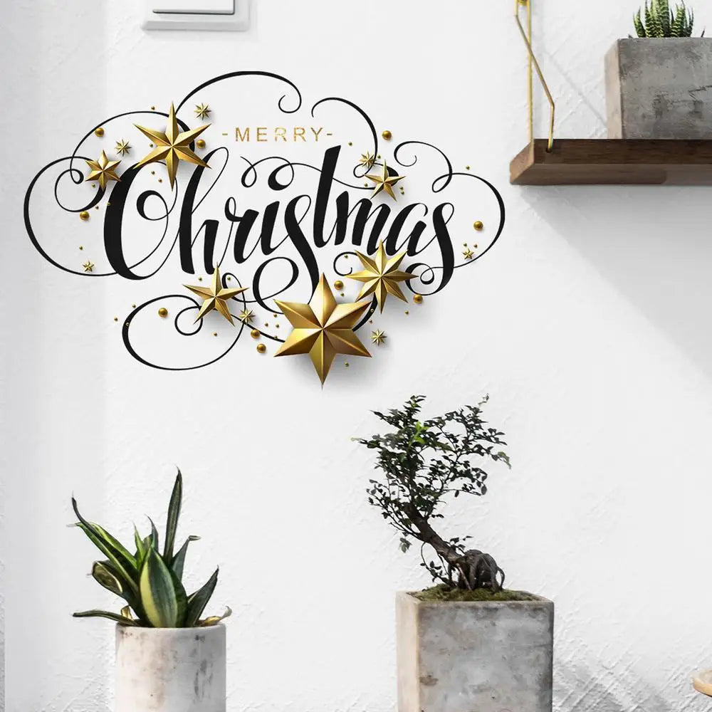 Festive Removable Christmas Window Clings Decor - Image 12