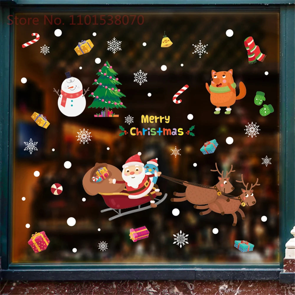 Removable Santa Claus & Christmas Tree Wall Stickers - Image 24