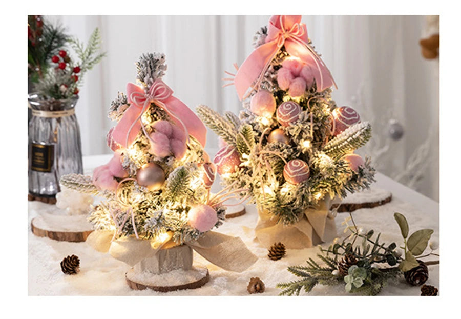 Vibrant Mini Christmas Tree Ornaments - Flocking Colors - Image 19