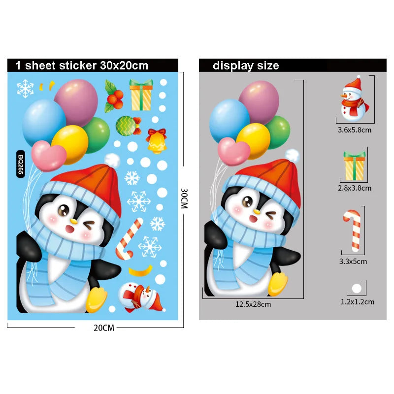 Festive Santa & Snowman Window Stickers - Image 10