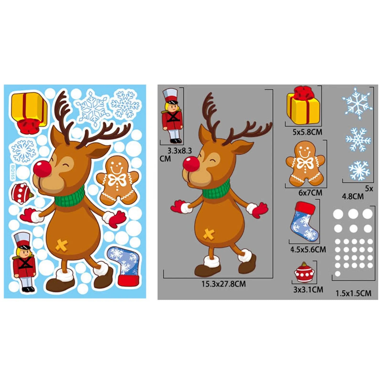 Festive Christmas Window Clings for Kids' Rooms - Image 16
