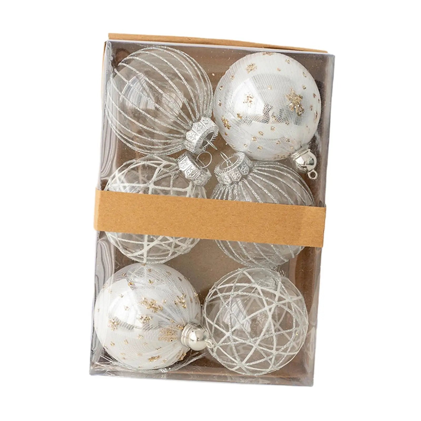 Set of 6 Festive Christmas Ball Ornaments - Image 6