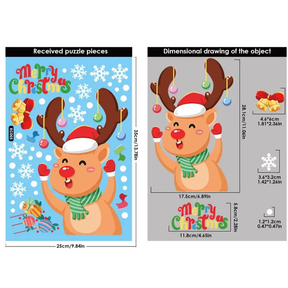 Festive Santa Claus Window Clings for Christmas - Image 8