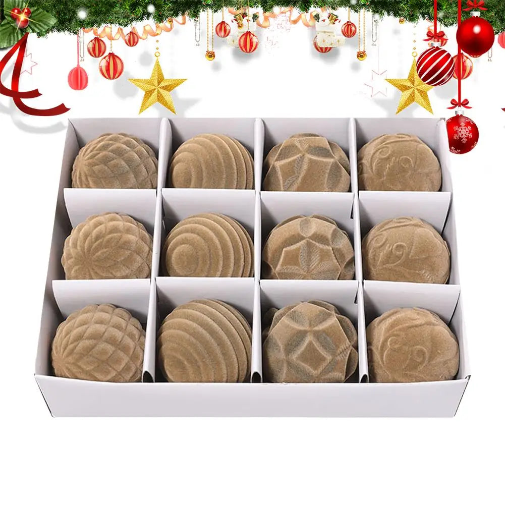 Vibrant Velvet Christmas Ball Ornaments for Trees - Image 22