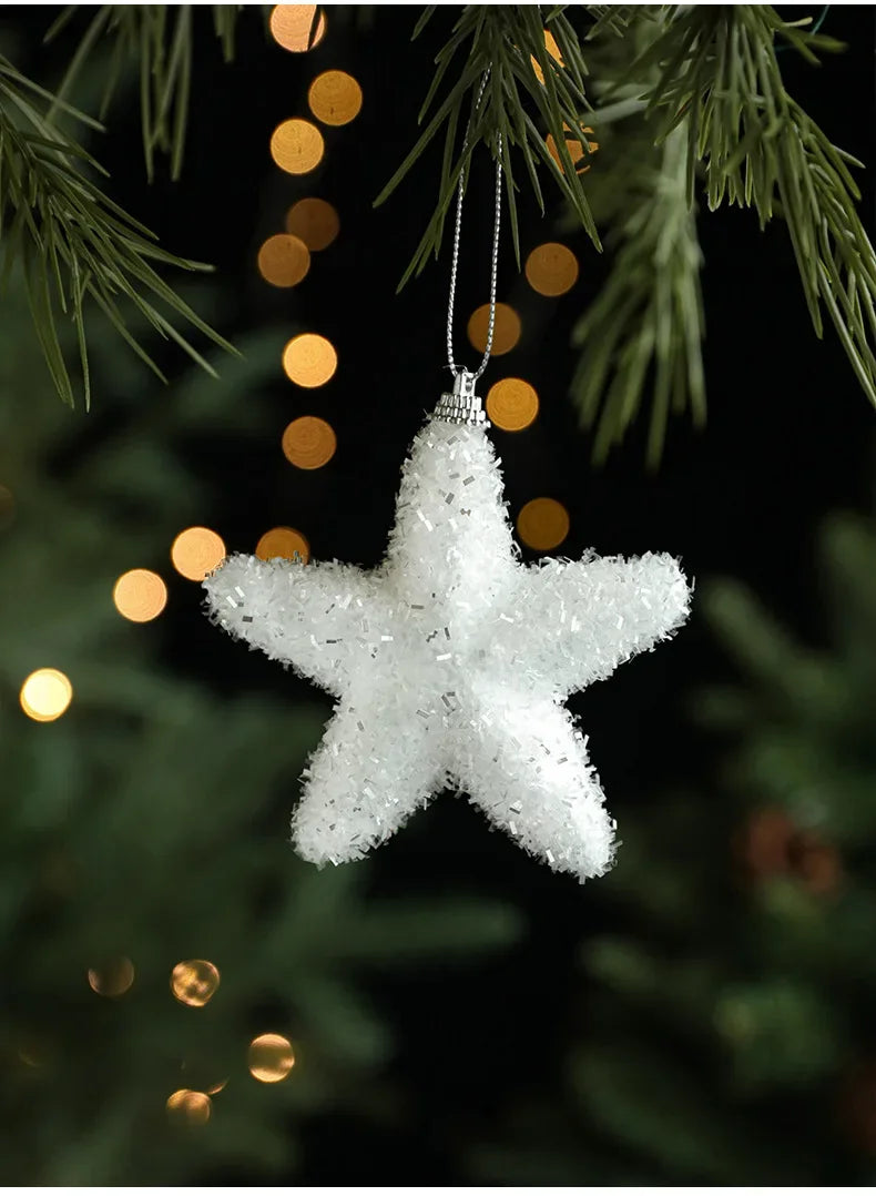 Snowy White Foam Christmas Tree Hangings - Image 14