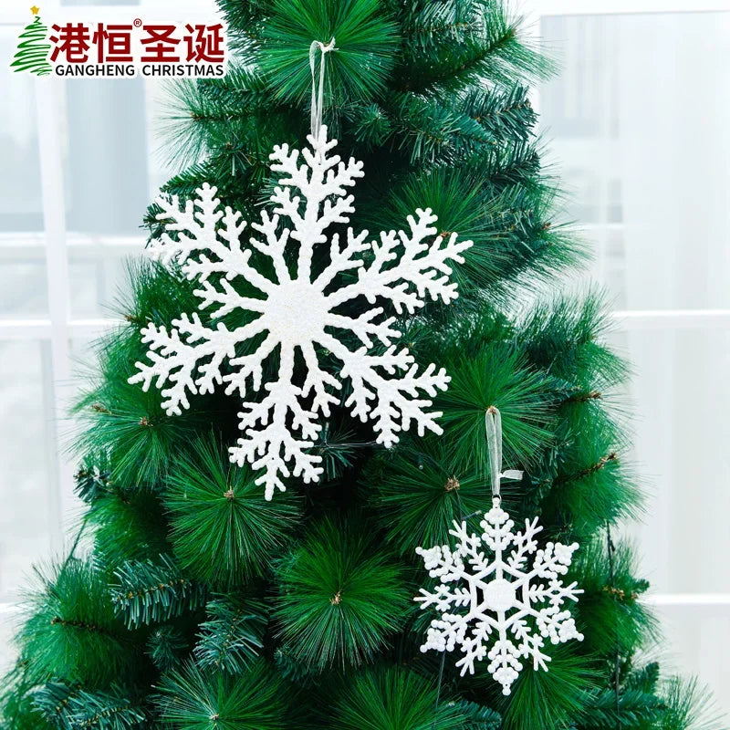 Large White Snowflake Ornaments for Festive Decor - Image 3