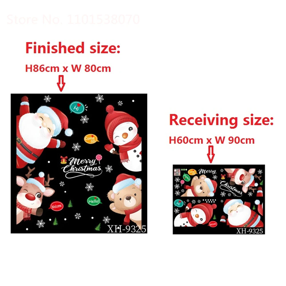 Removable Santa Claus & Christmas Tree Wall Stickers - Image 54