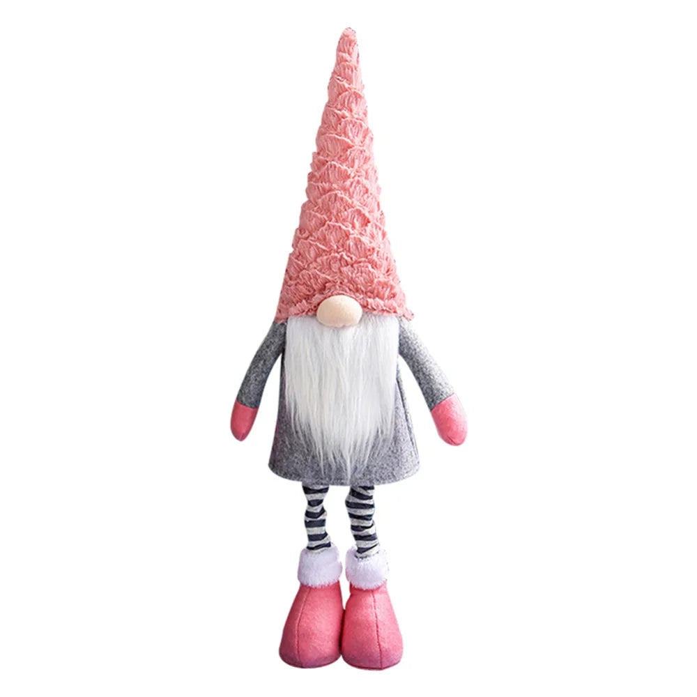 Handmade Plush Gnome with Retractable Legs for Christmas - Image 6