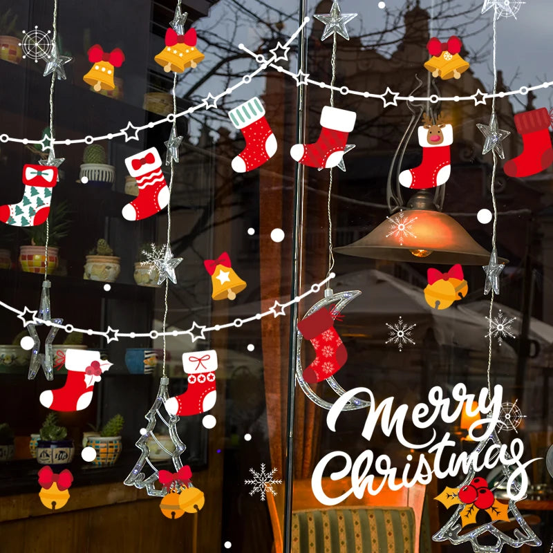 Double-Sided Christmas Window Stickers for Festive Decor - Image 29
