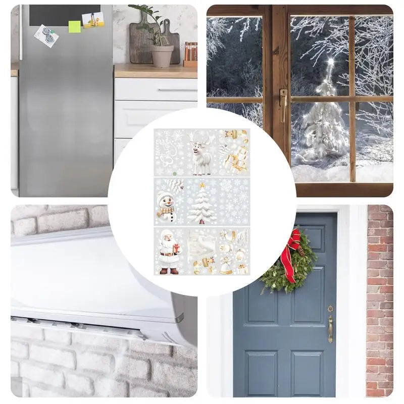 Festive Double-Sided Christmas Window Clings - 9 Sheets - Image 4