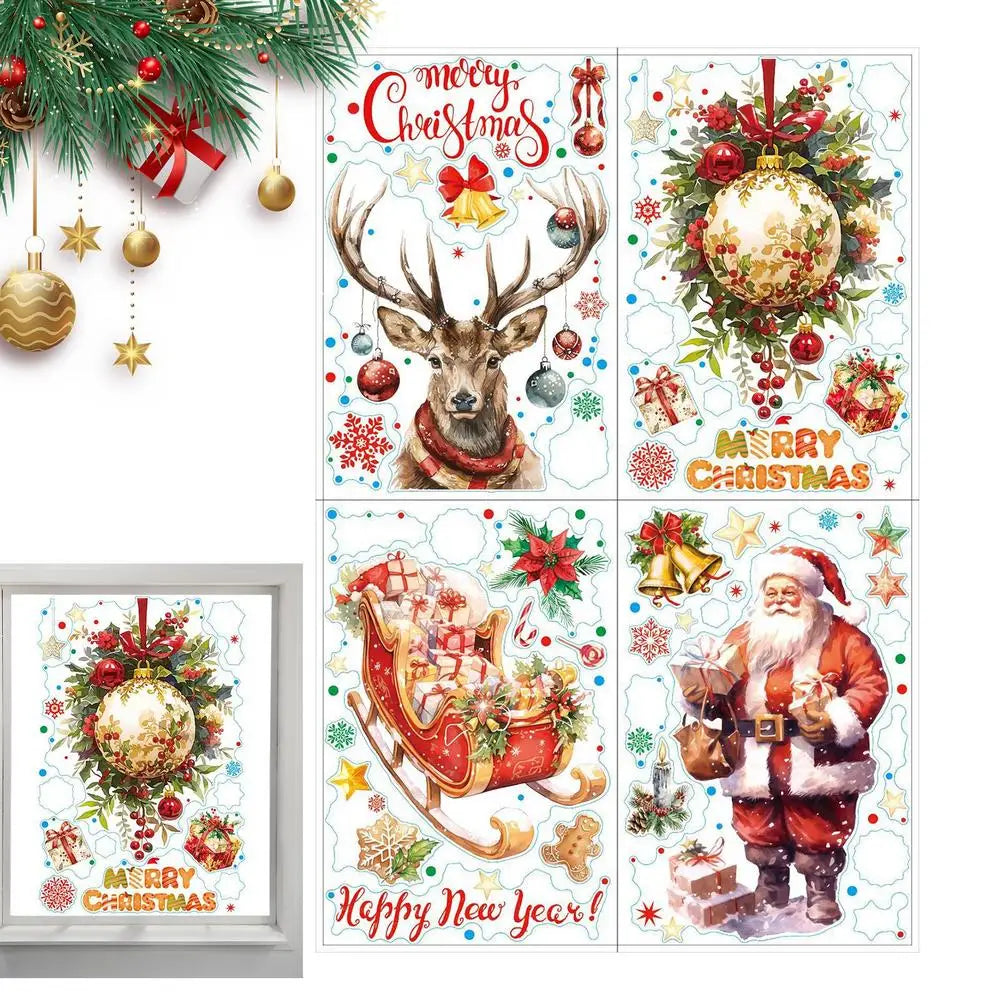 Festive Reusable Static Window Christmas Clings - Image 8