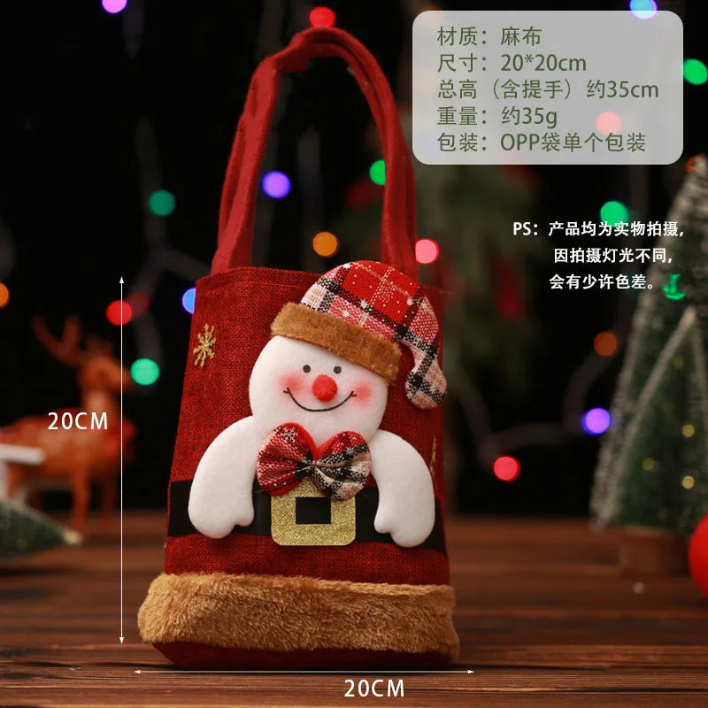 Whimsical Christmas Gift Bags: Santa, Snowman & Elk - Image 6