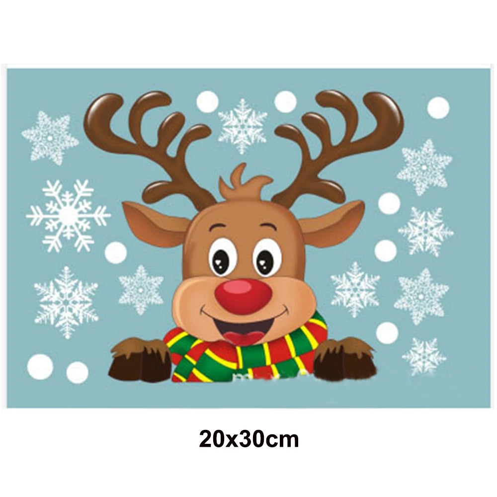Festive Snowflake & Santa Window Clings - Image 34