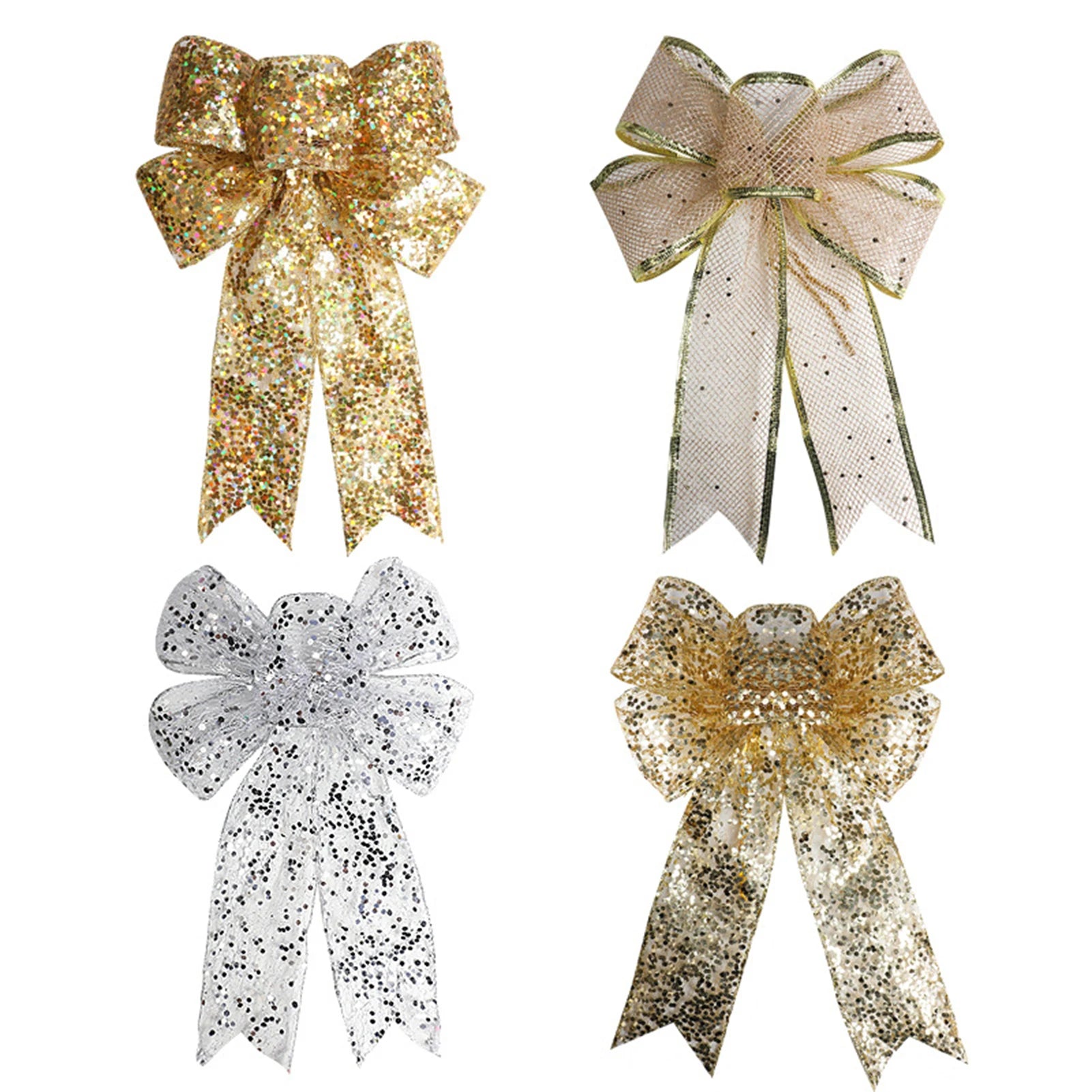Shiny Christmas Bows for Wreaths & Decor - Image 8