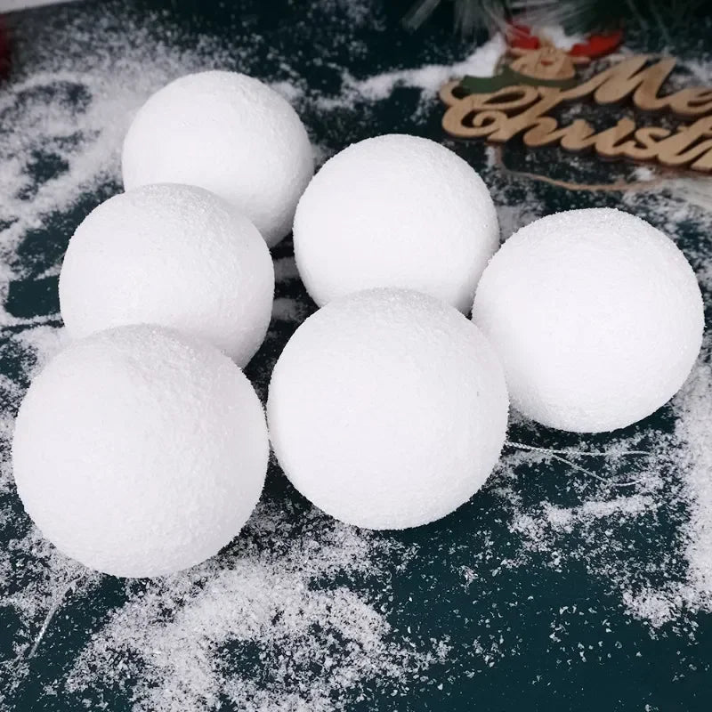 Snowy White Foam Christmas Balls for Festive Decor - Image 23