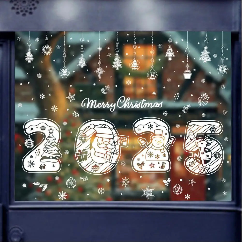Festive Stained Glass Window Clings for Christmas - Image 11