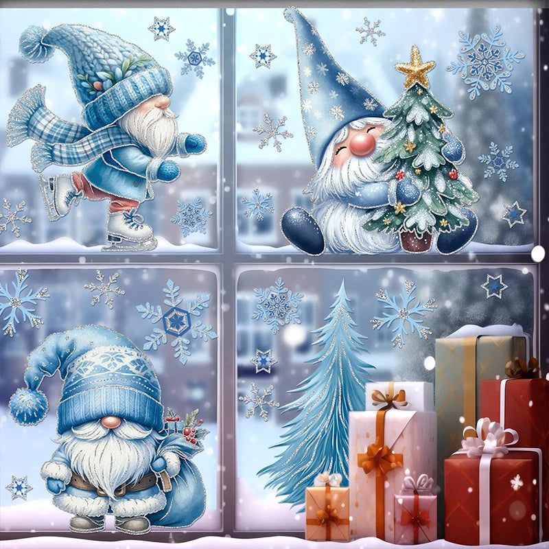 Festive Christmas Window Stickers: Snowmen & Snowflakes - Image 4