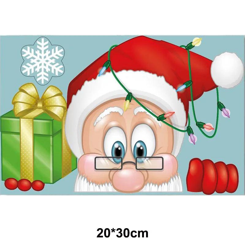 Festive Snowflake & Santa Window Clings - Image 33
